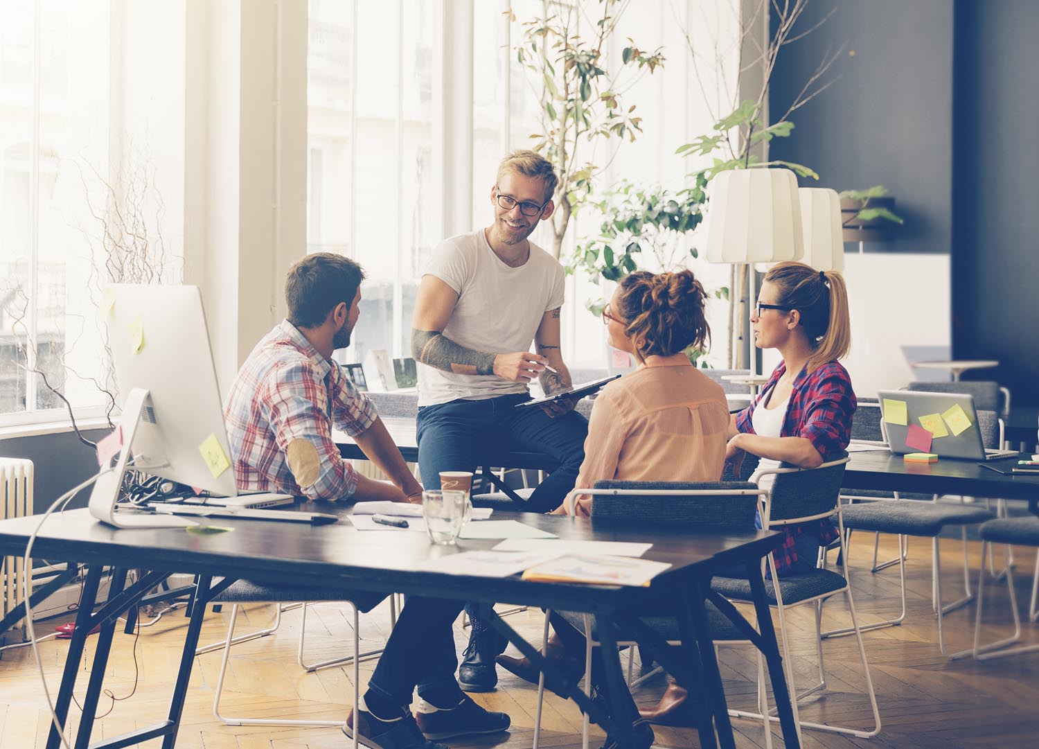 Engineer working at a laptop